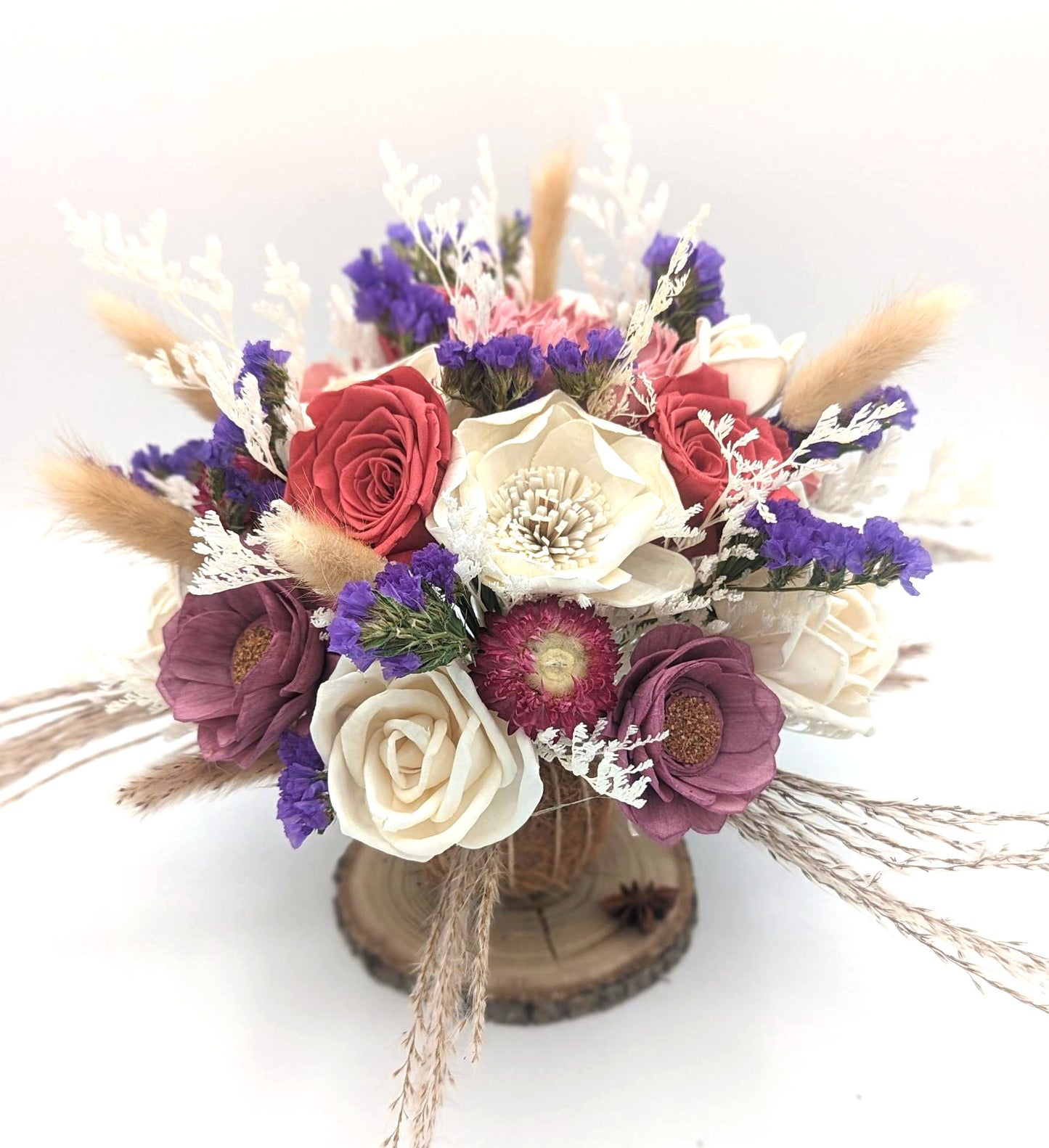 Eco Friendly Luxury Gift Set with Preserved Natural Flowers and Oil Fragrance