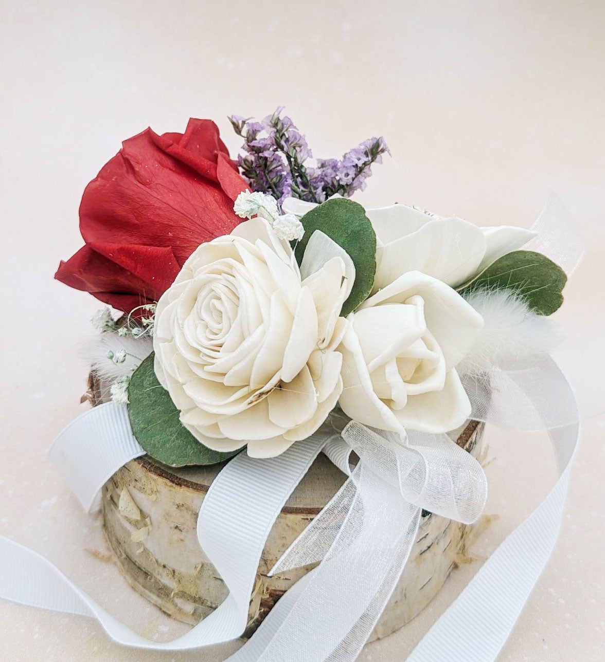 Preserved Red Rose Corsage or Boutonniere - Timeless Elegance for Any Occasion