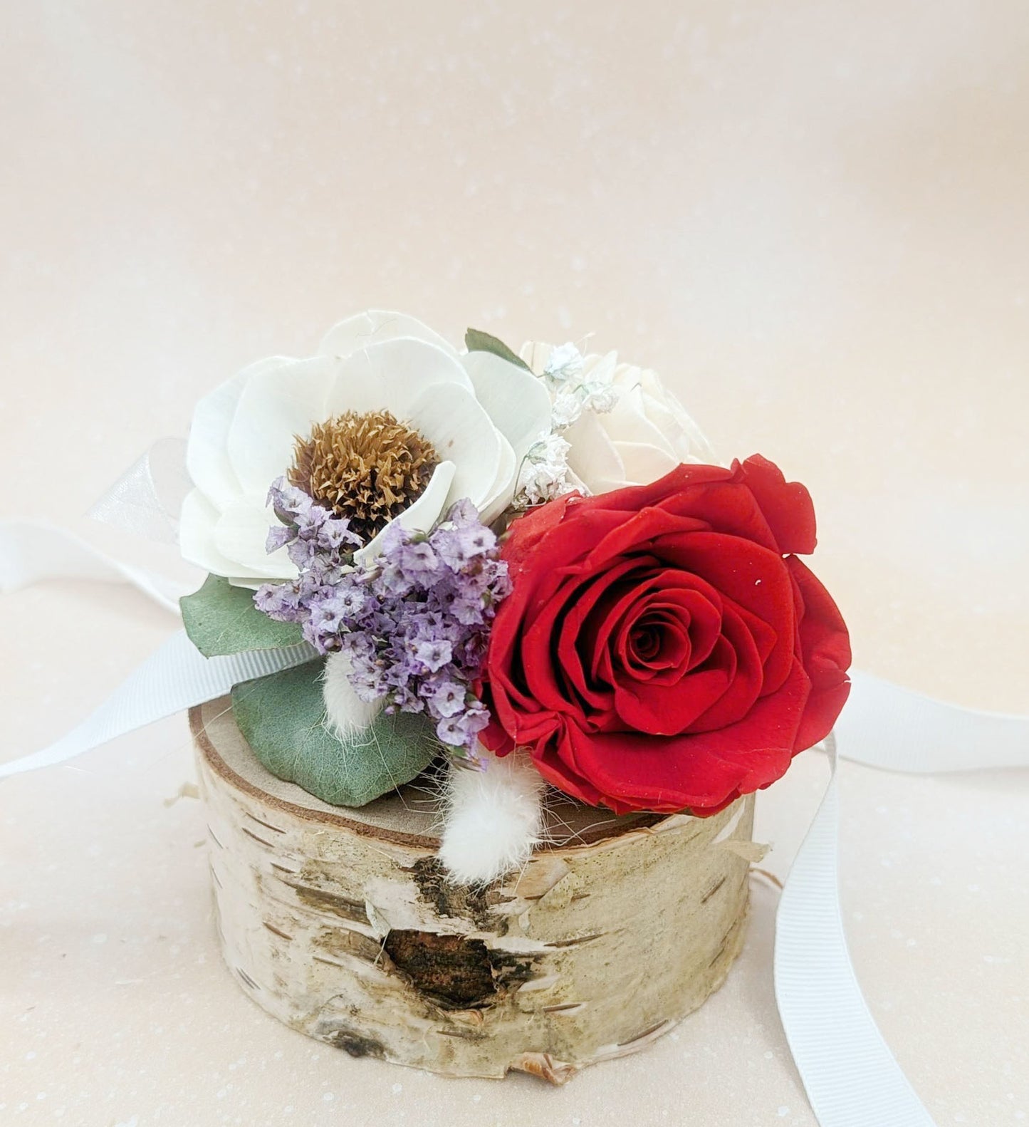 Preserved Red Rose Corsage or Boutonniere - Timeless Elegance for Any Occasion
