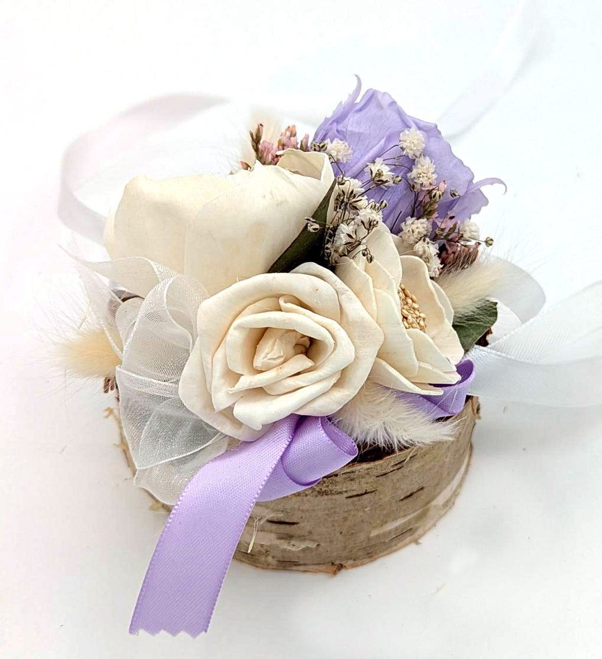 Preserved Lavender Rose Corsage or Boutonniere - Timeless Elegance for Any Occasion