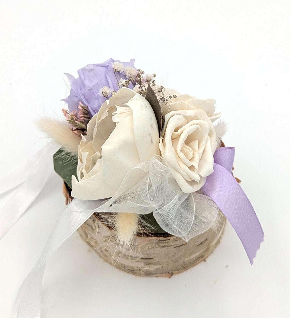 Preserved Lavender Rose Corsage or Boutonniere - Timeless Elegance for Any Occasion