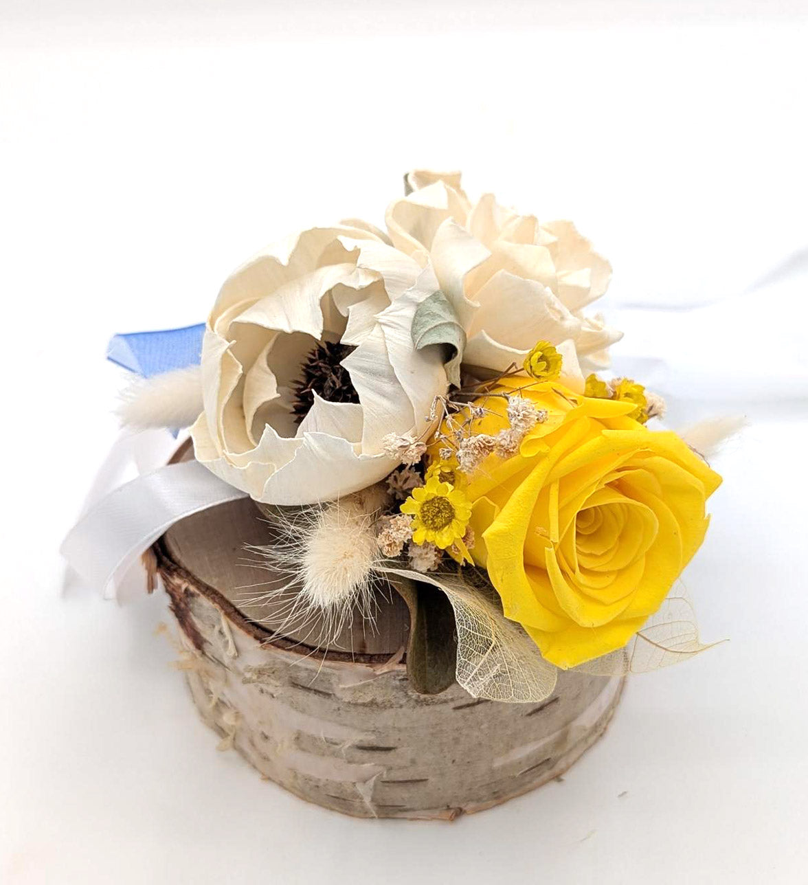 Preserved Yellow Rose Corsage or Boutonniere - Timeless Elegance for Any Occasion