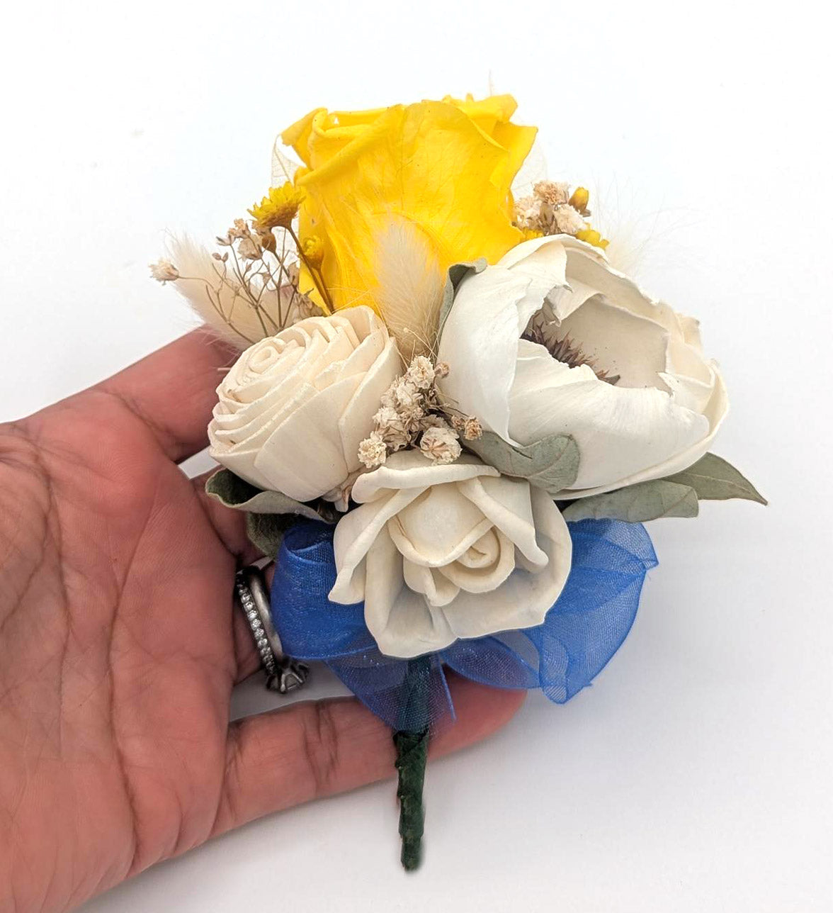 Preserved Yellow Rose Corsage or Boutonniere - Timeless Elegance for Any Occasion