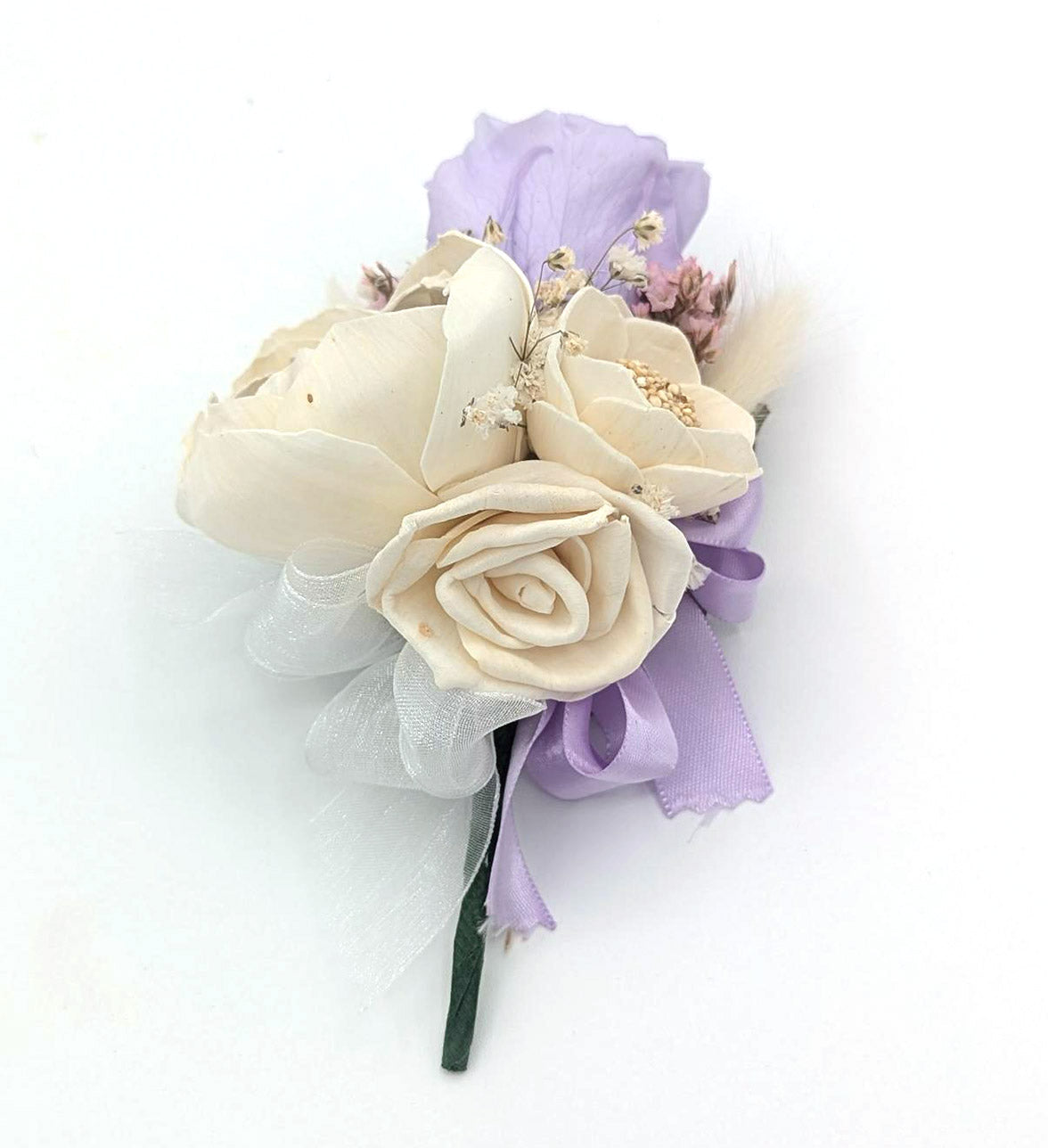Preserved Lavender Rose Corsage or Boutonniere - Timeless Elegance for Any Occasion
