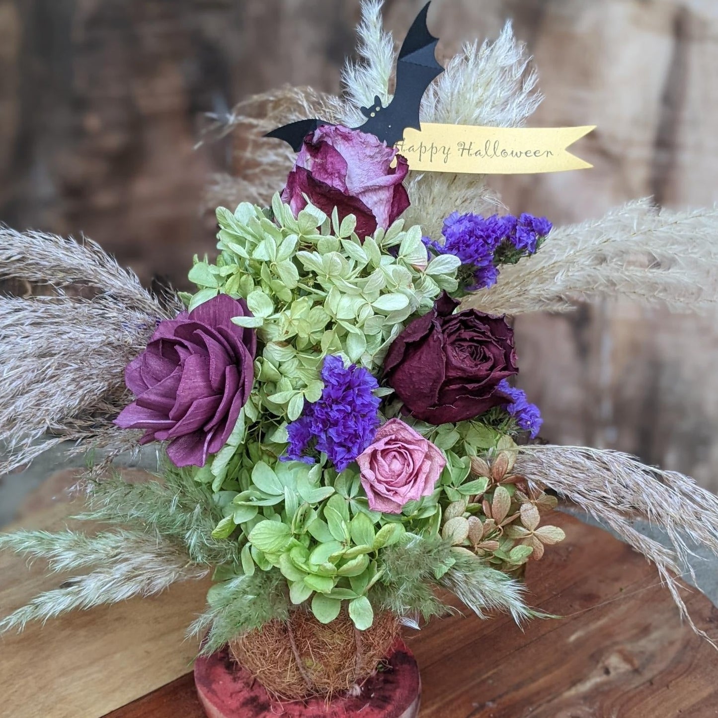 Happy Halloween Gift Set | Eco Friendly Dried Flower Bouquet With Fragrance