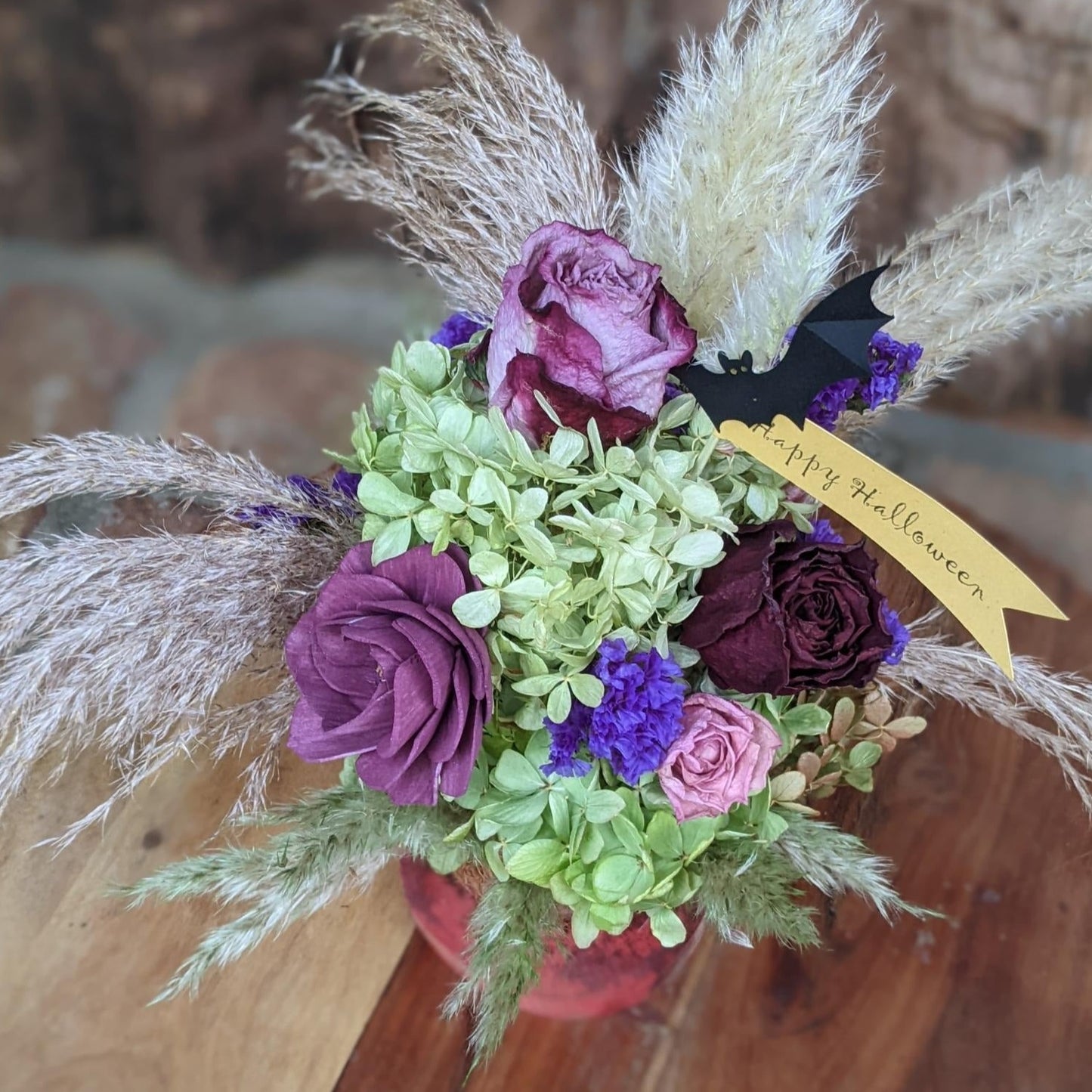 Happy Halloween Gift Set | Eco Friendly Dried Flower Bouquet With Fragrance