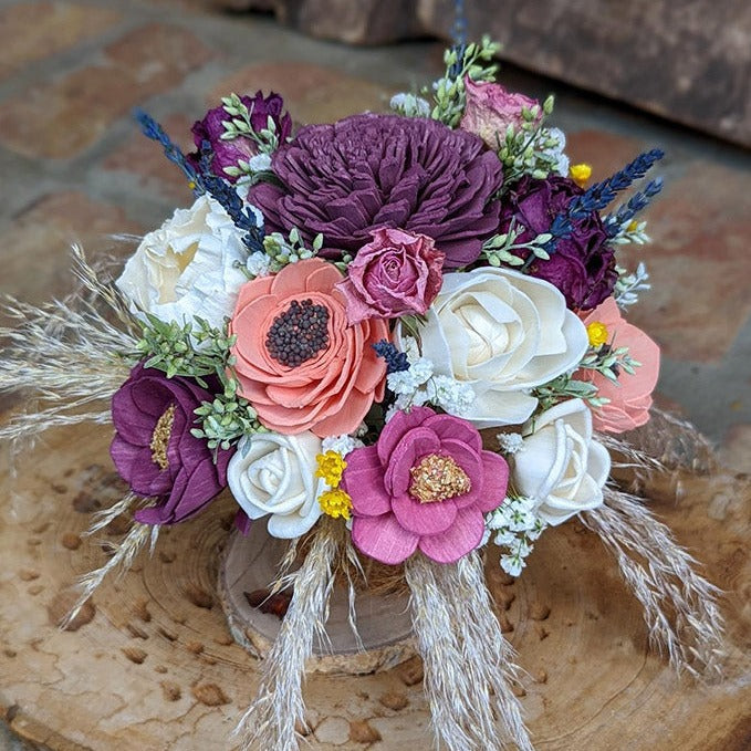 Preserved Natural Flowers Centerpiece and Oil Fragrance