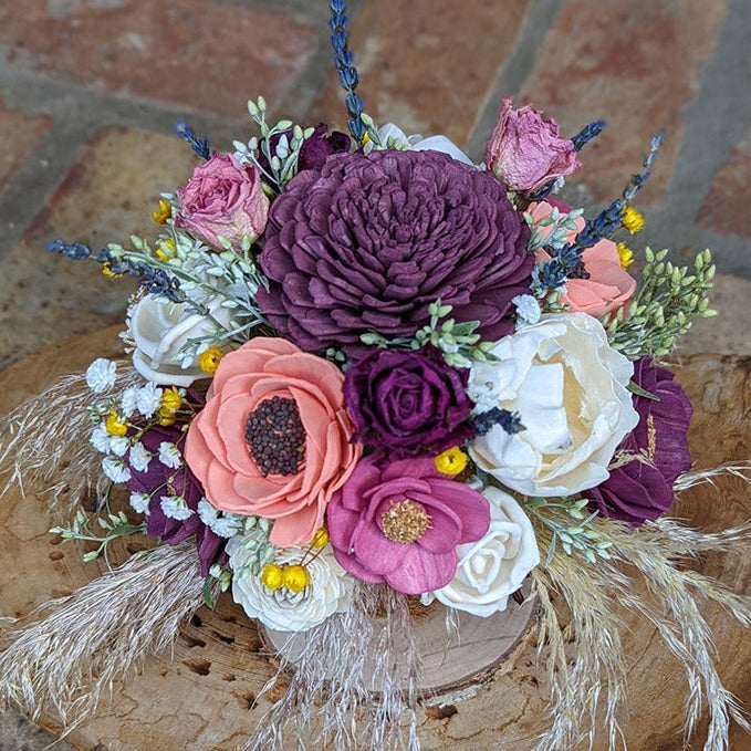 Preserved Natural Flowers Centerpiece and Oil Fragrance