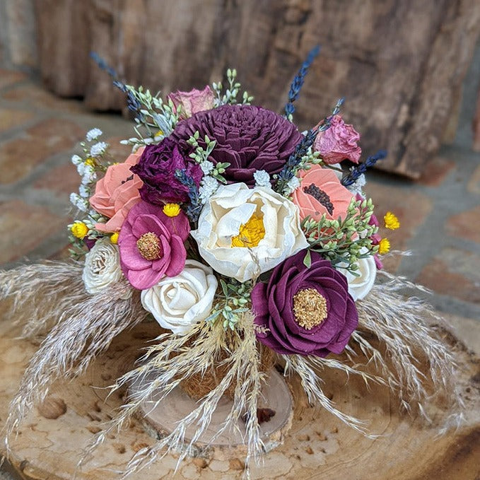 Preserved Natural Flowers Centerpiece and Oil Fragrance