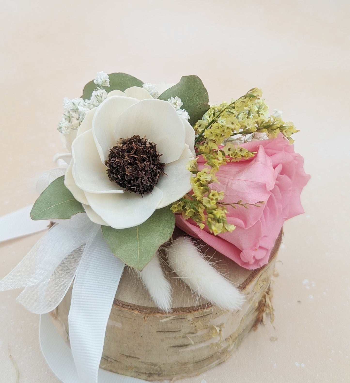 Preserved Pink Rose Corsage or Boutonniere - Timeless Elegance for Any Occasion