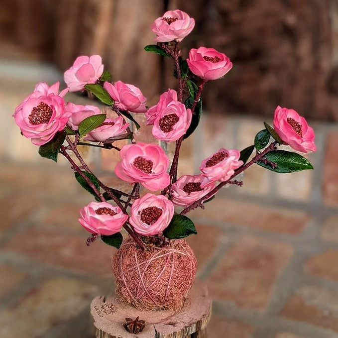 Eco-friendly Handmade Valentine's Gift Set: Cherry Tree With Fragrance