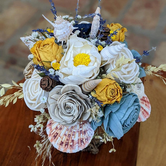 Eco-Friendly Dried Flower Bouquet with Fragrance Using an Old Tennis Ball as a Base