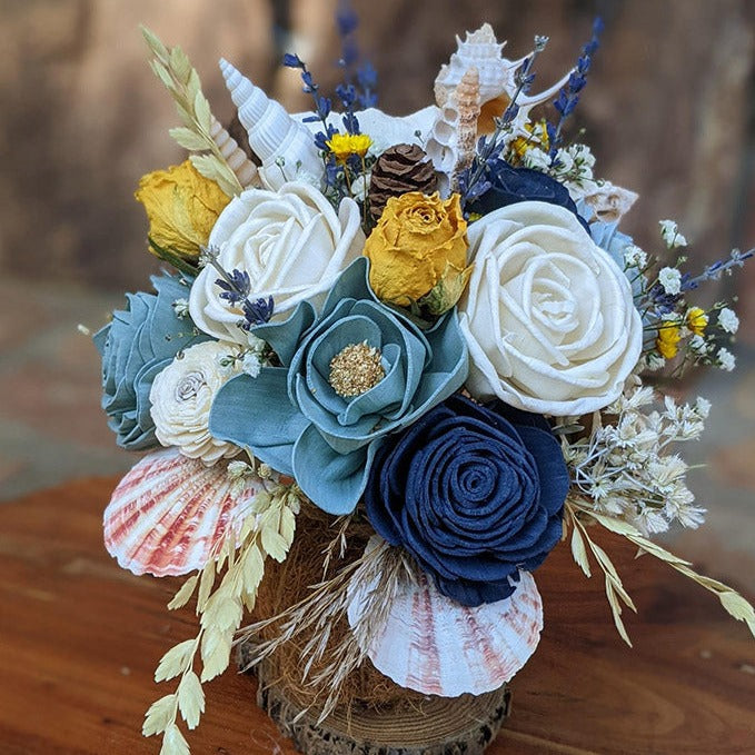 Dried Wildflower Bouquet Blue - Good Old Days Florist - The Eco Florist