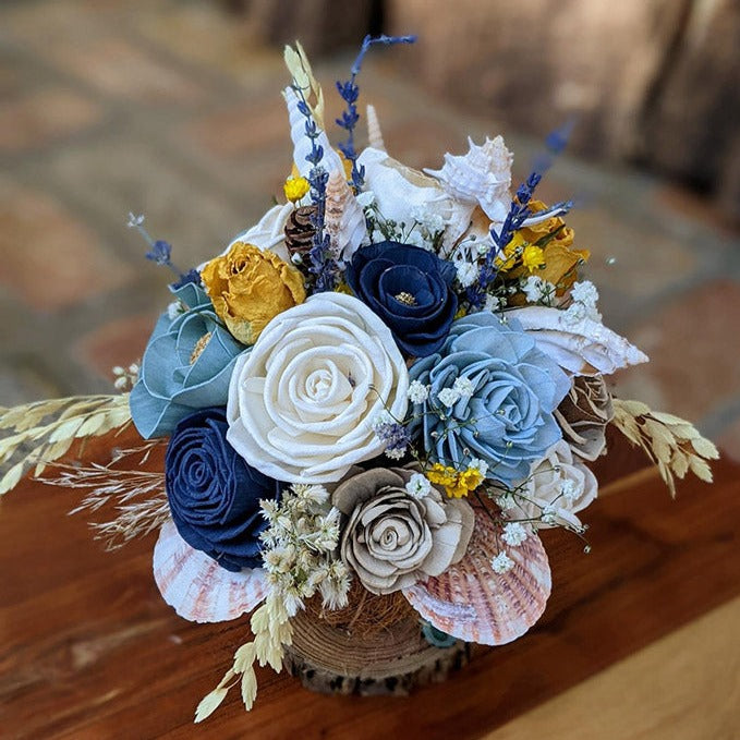 Eco-Friendly Dried Flower Bouquet with Fragrance Using an Old Tennis Ball as a Base