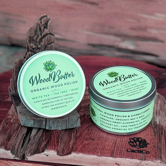 Wood Butter : 100% Natural Organic Scented Wood Polish and Conditioner with Sponge and Polishing Cloth